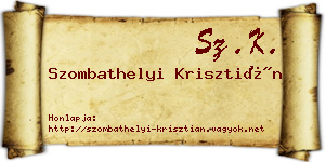 Szombathelyi Krisztián névjegykártya