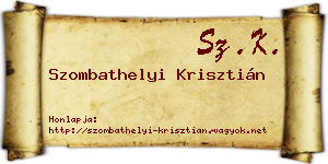 Szombathelyi Krisztián névjegykártya
