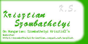 krisztian szombathelyi business card